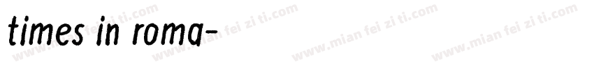 times in roma字体转换